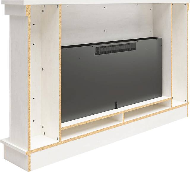 Altilde White 64 in. Console with Electric Fireplace - Thumbnail - Image 7