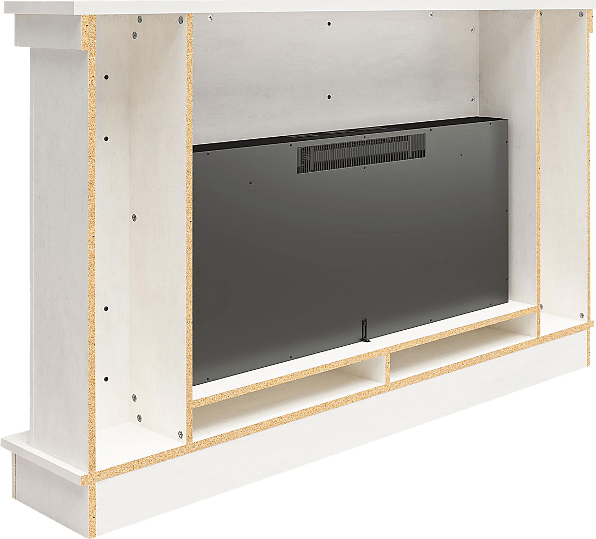 Altilde White 64 in. Console with Electric Fireplace - Image 7