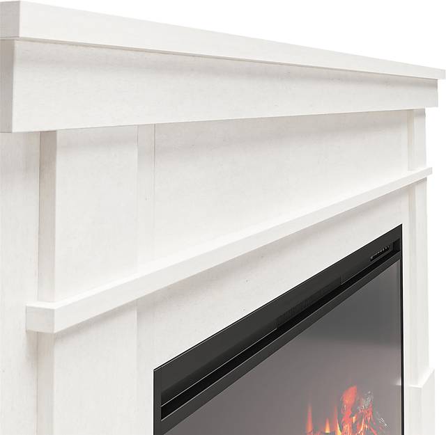 Altilde White 64 in. Console with Electric Fireplace - Thumbnail - Image 8
