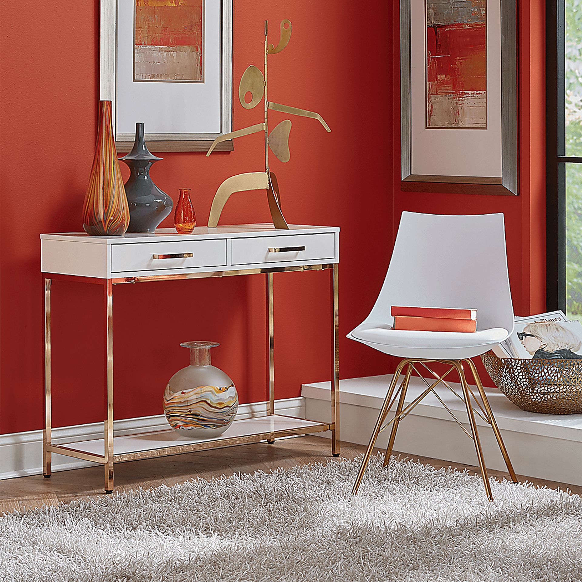 Altrissa White Console Table - Image 6