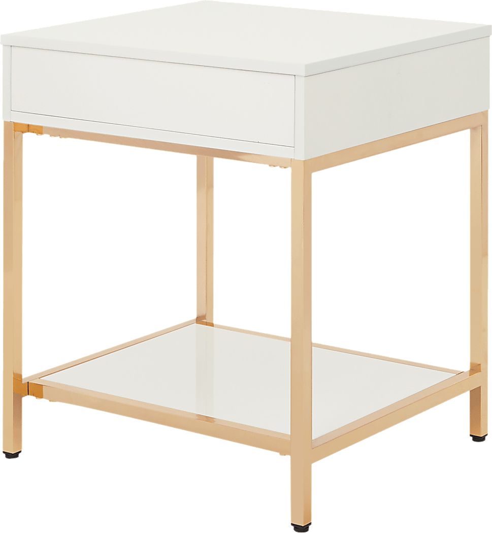 Altrissa White End Table - Thumbnail 5