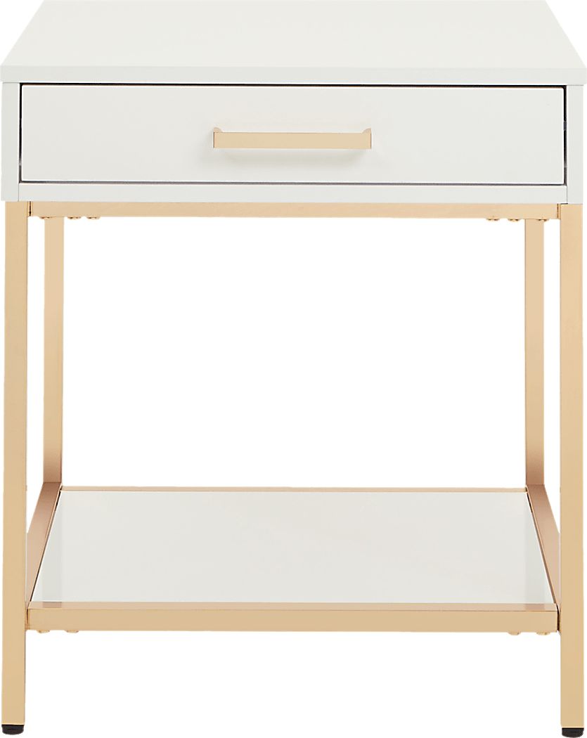 Altrissa White End Table