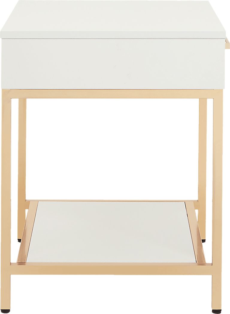 Altrissa White End Table - Thumbnail 3