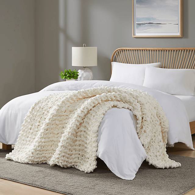 Altstatten Ivory Throw Blanket - Thumbnail - Image 2