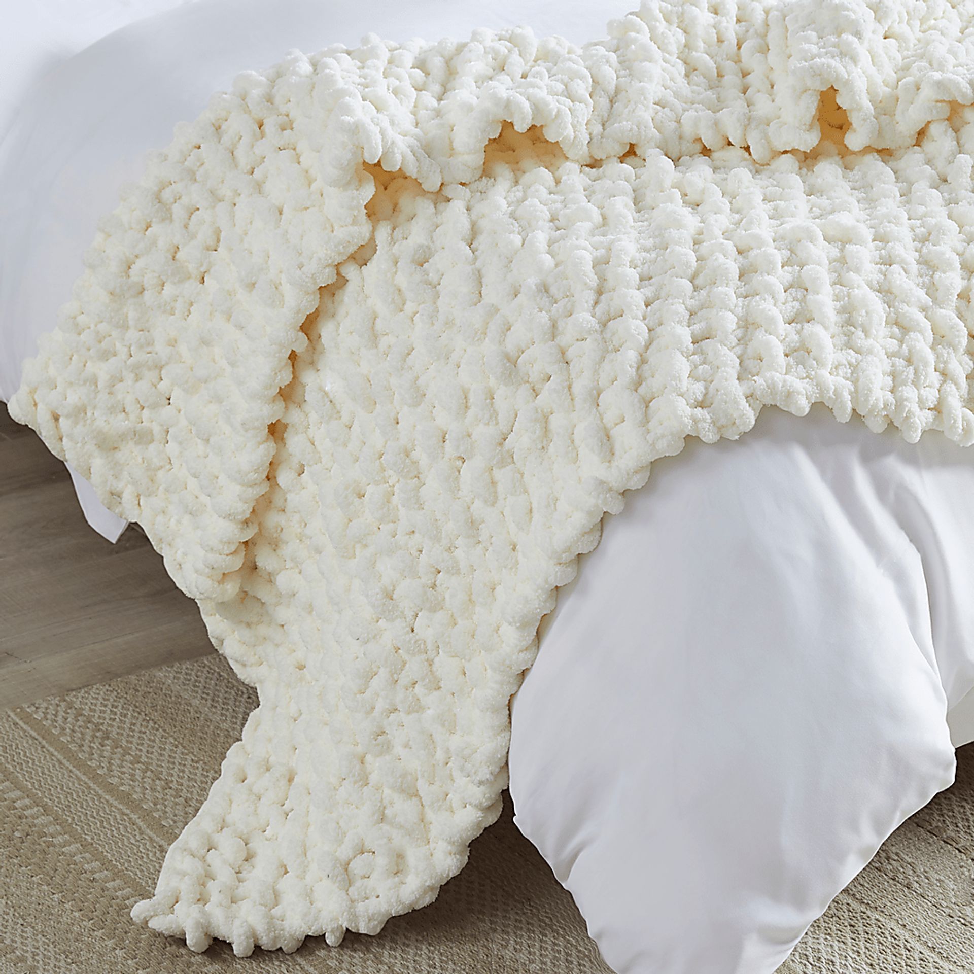 Altstatten Ivory Throw Blanket - Image 4