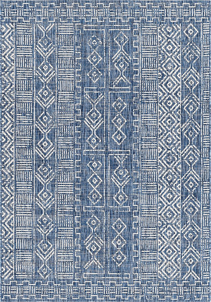 Alturas Blue 6'7 x 9' Indoor/Outdoor Rug