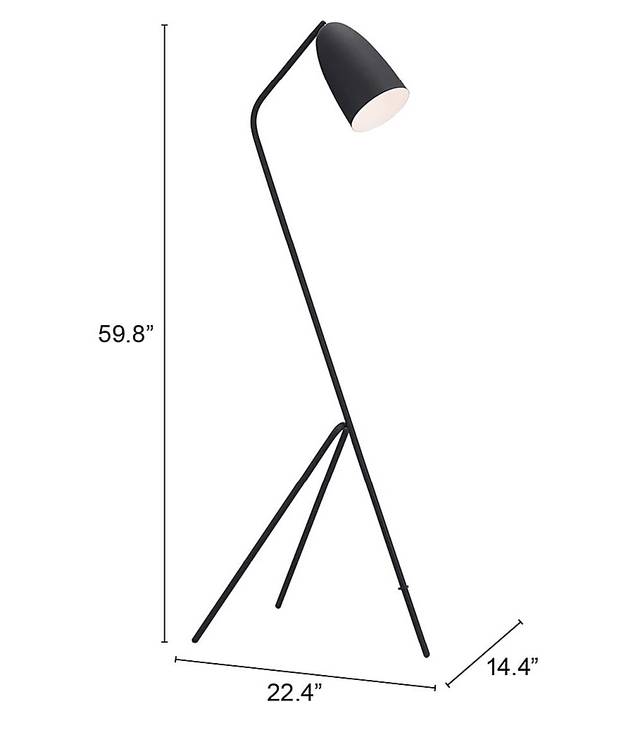 Alturista Black Floor Lamp - Thumbnail - Image 8