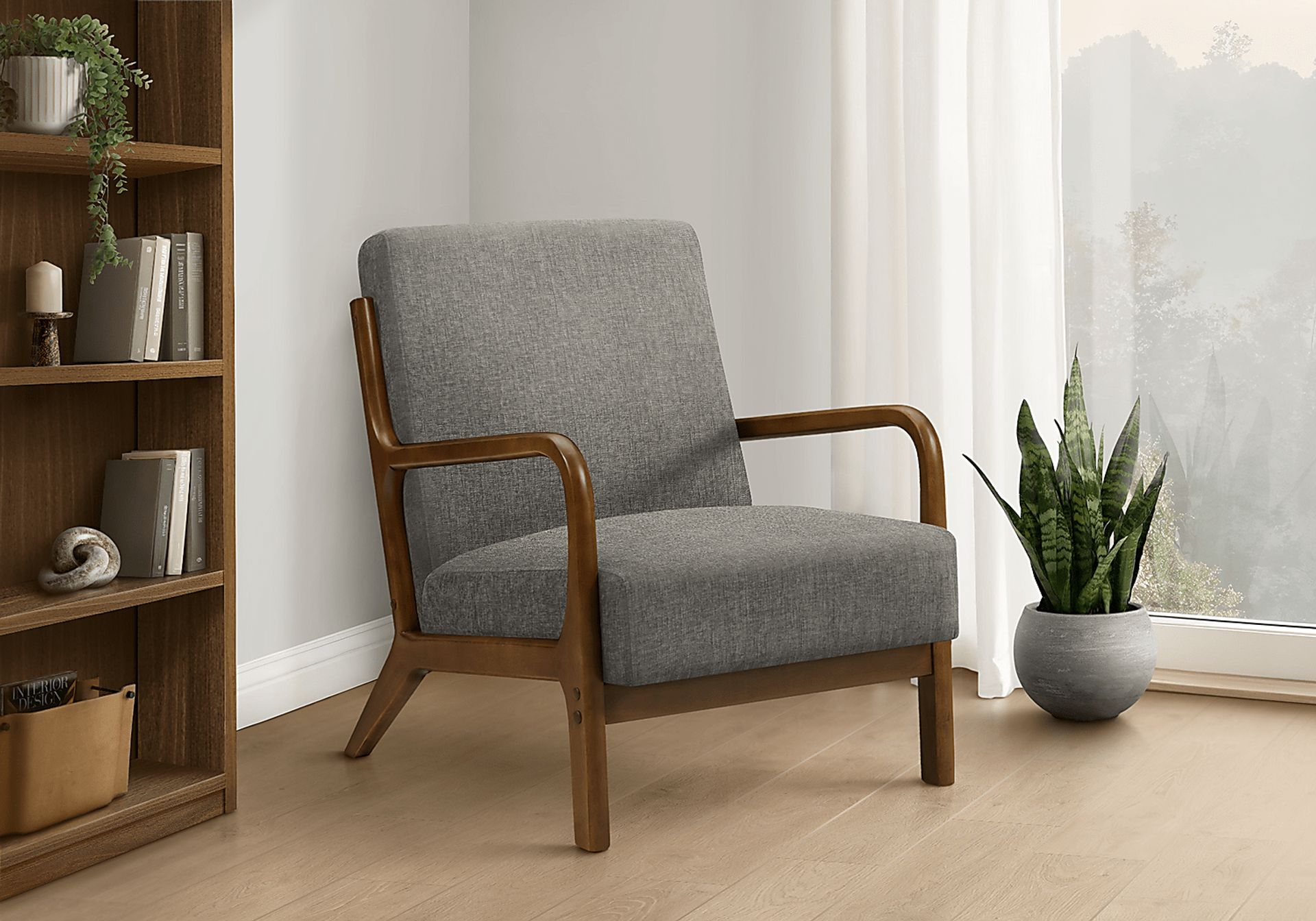 Alu Gray Accent Chair - Image 2