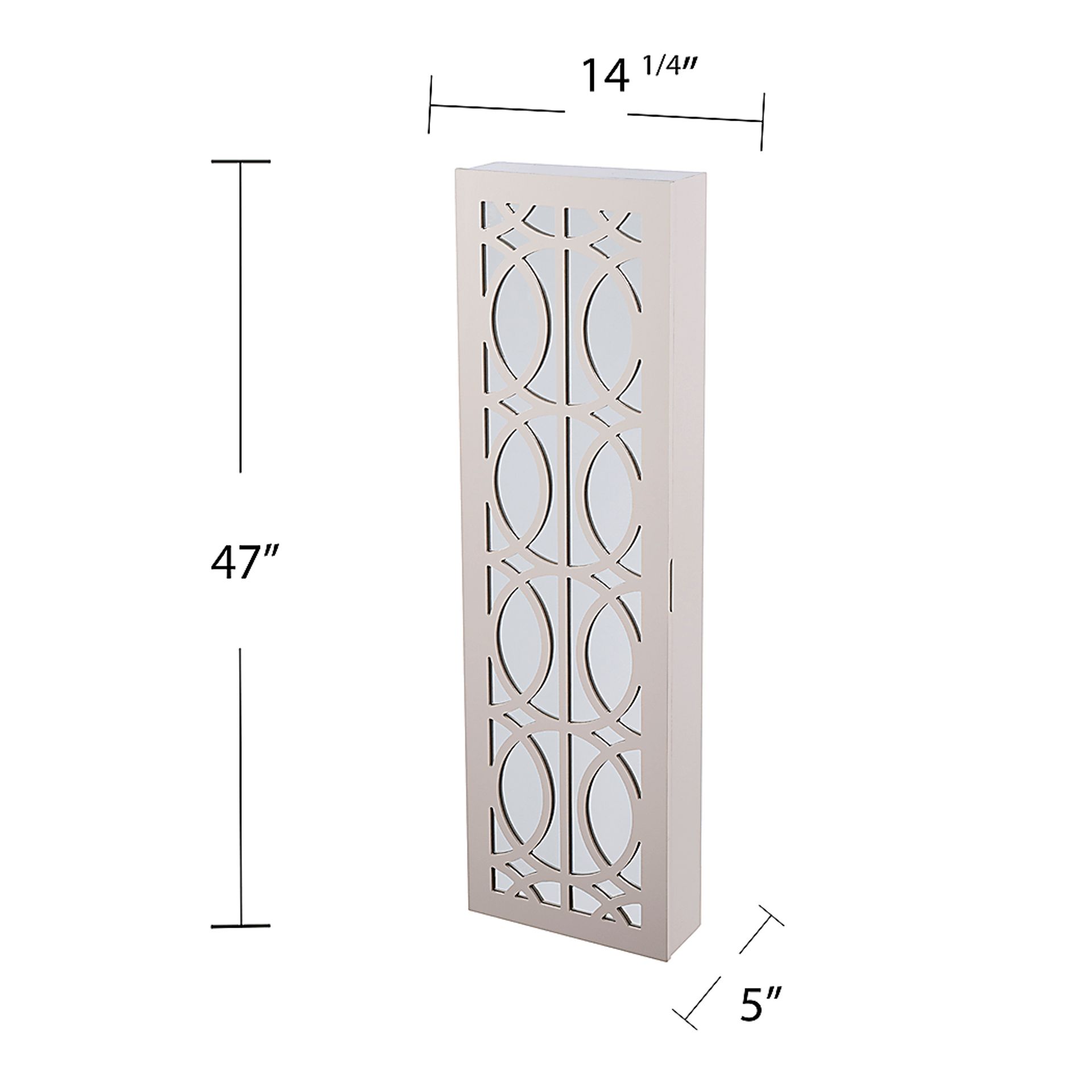 Alumore Gray Jewelry Armoire - Image 10