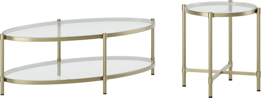 Alva Gold 2 Pc Table Set