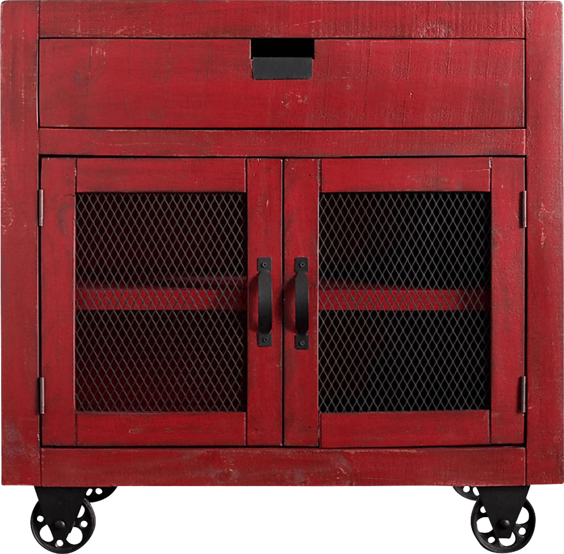 Alvamar Red Accent Cabinet - Image 3