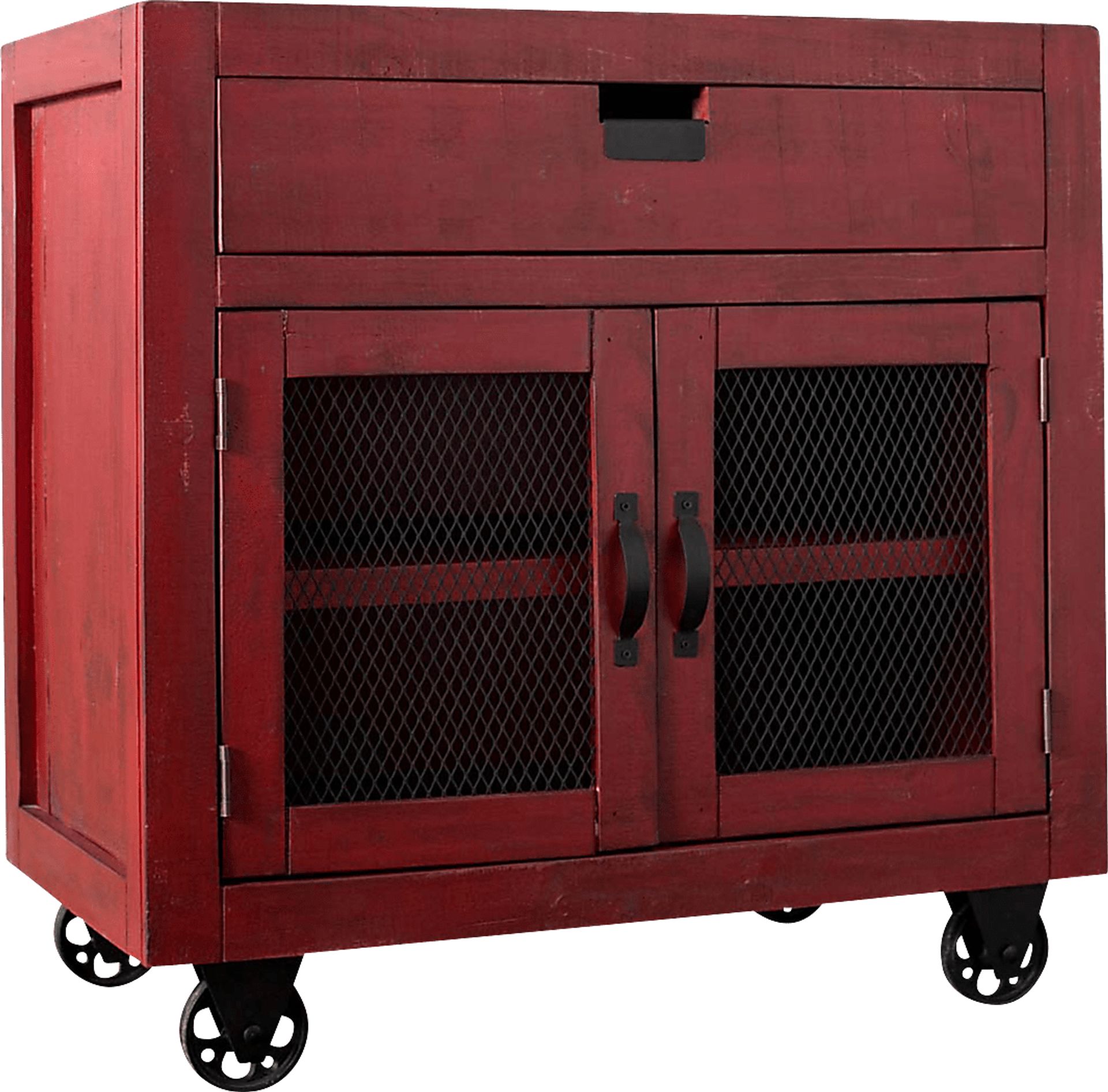 Alvamar Red Accent Cabinet - Image 1