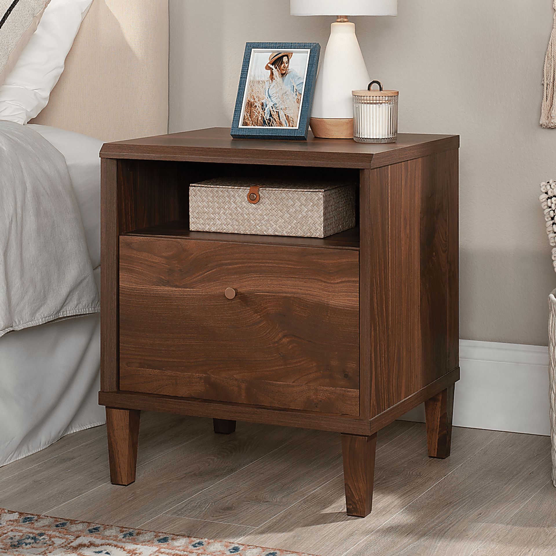 Alvaniece Brown Nightstand - Image 2
