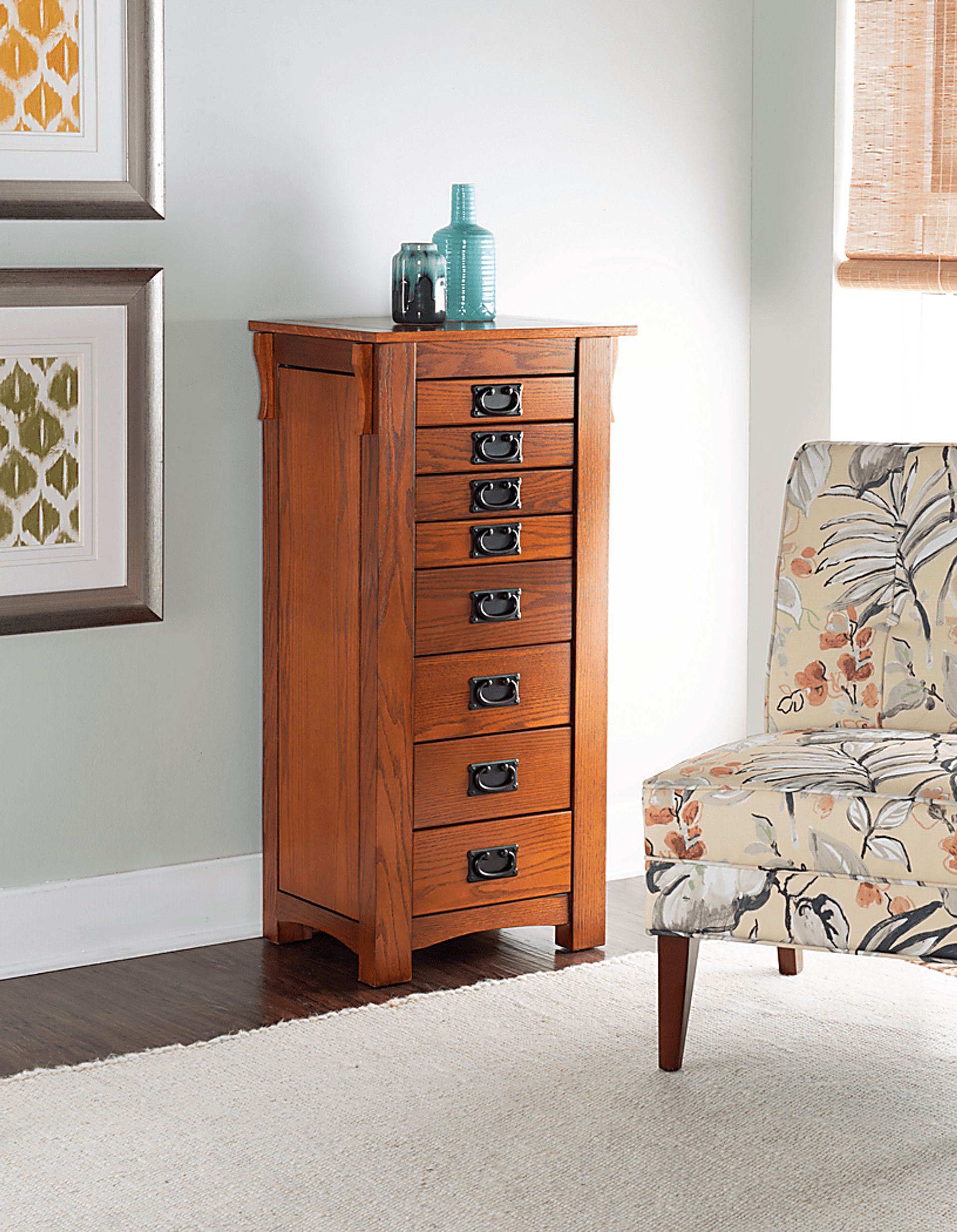 Alvina Brown Jewelry Armoire - Image 2