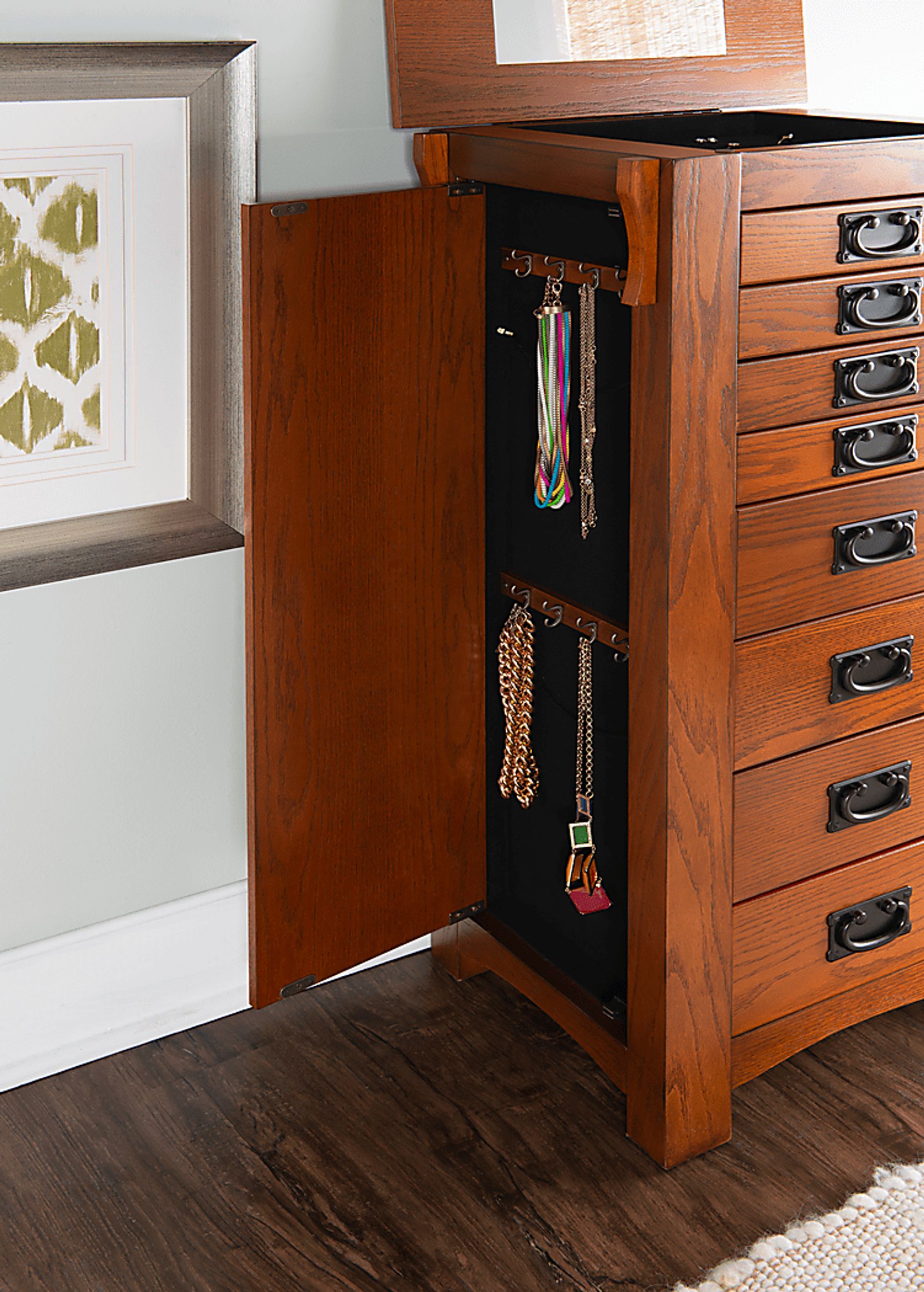 Alvina Brown Jewelry Armoire - Image 5