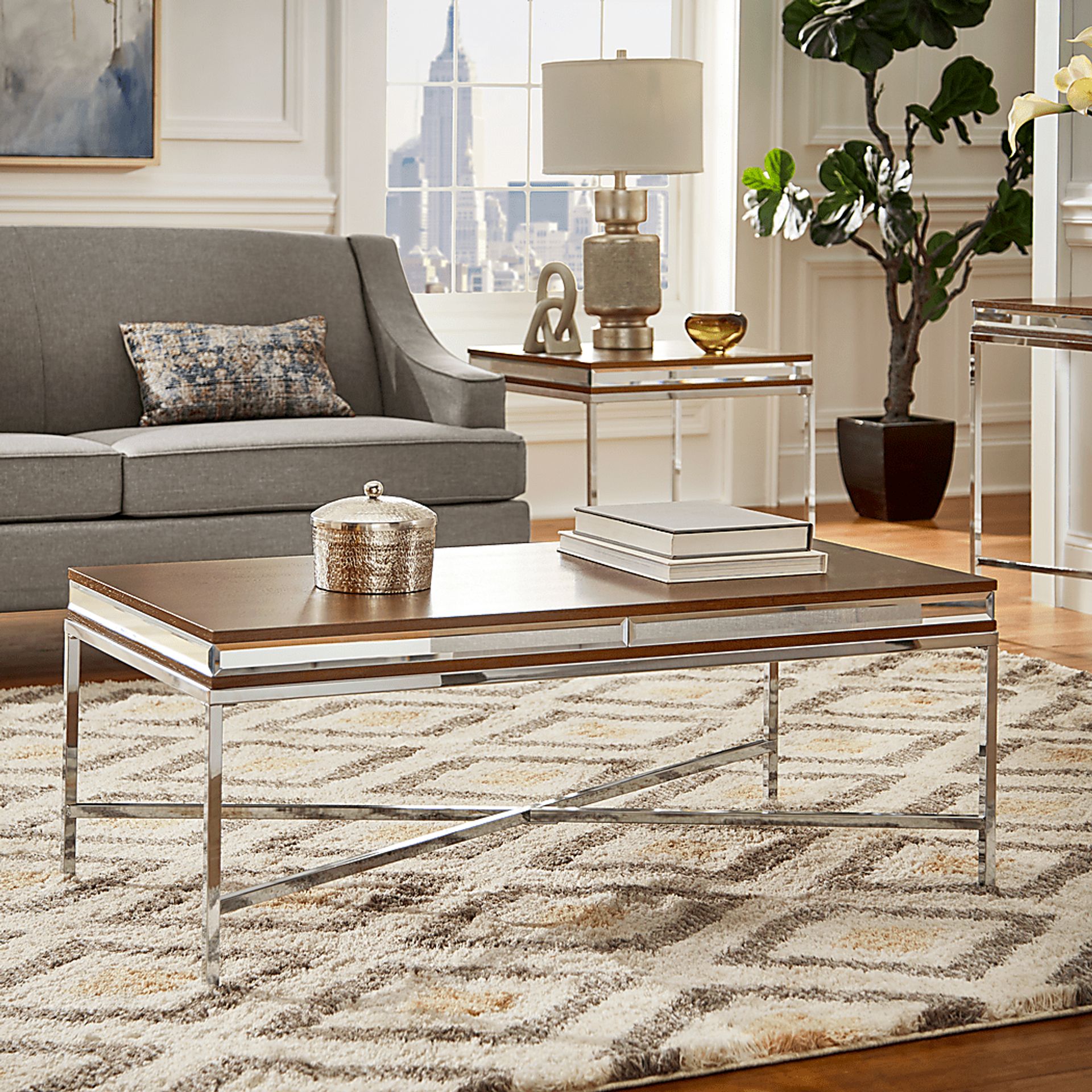 Alvord Chrome Cocktail Table - Image 3