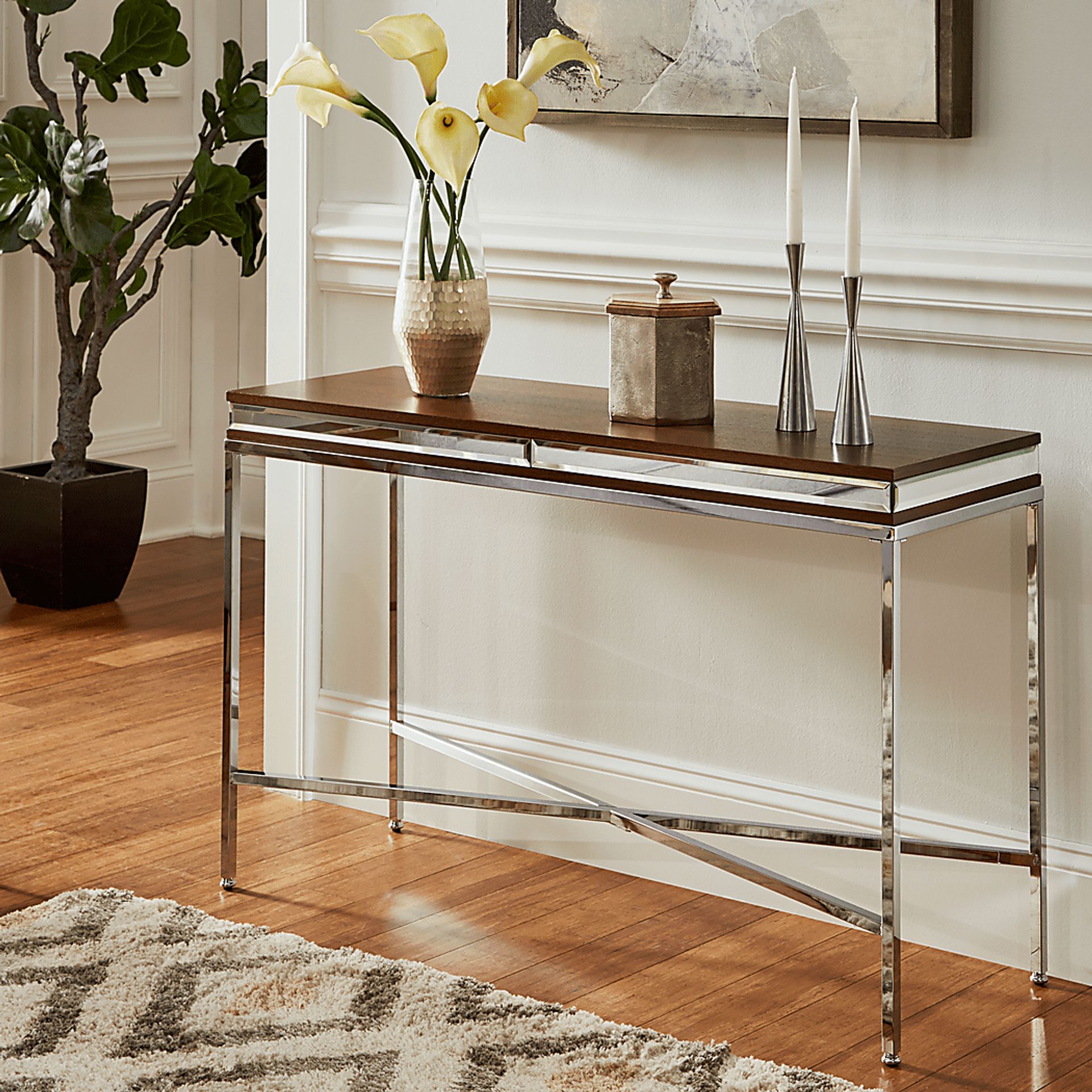 Alvord Chrome Sofa Table - Image 3