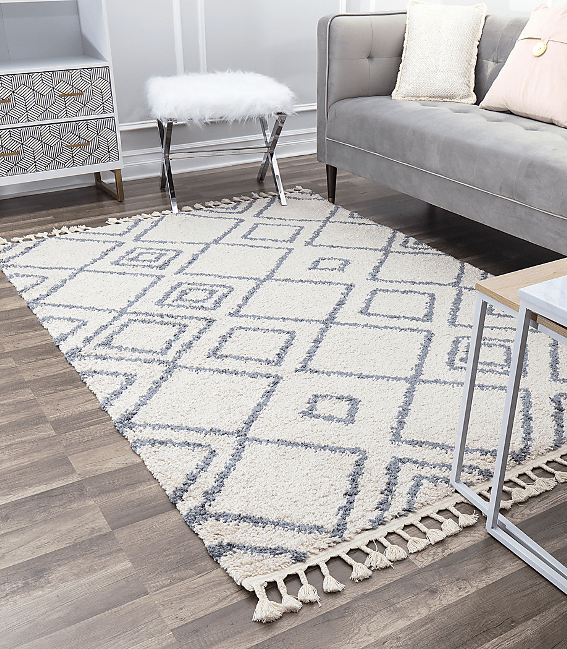 CosmoLiving By Cosmopolitan Alwina White 8' x 10' Rug - Image 5