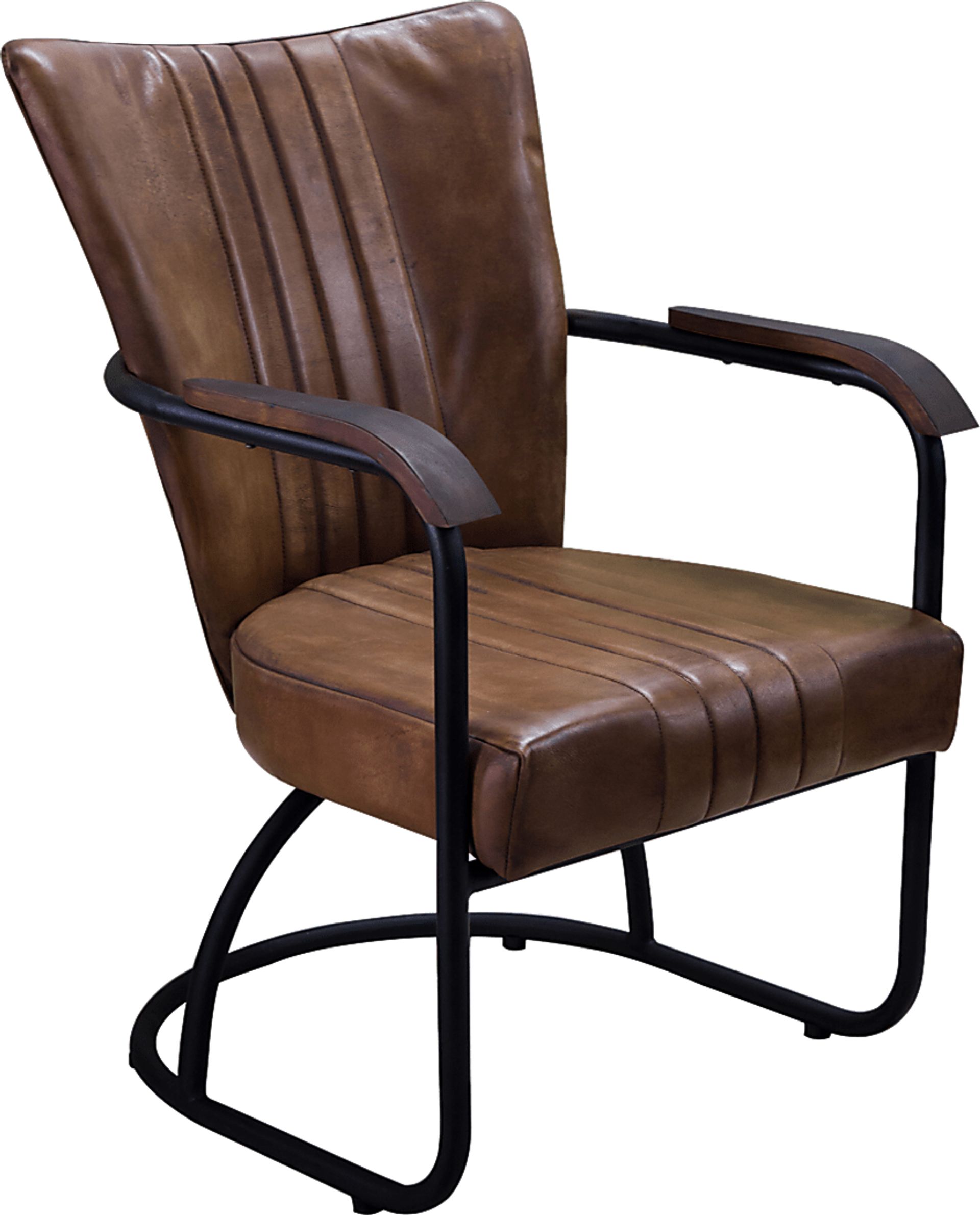 Alwyn Brown Arm Chair - Image 1