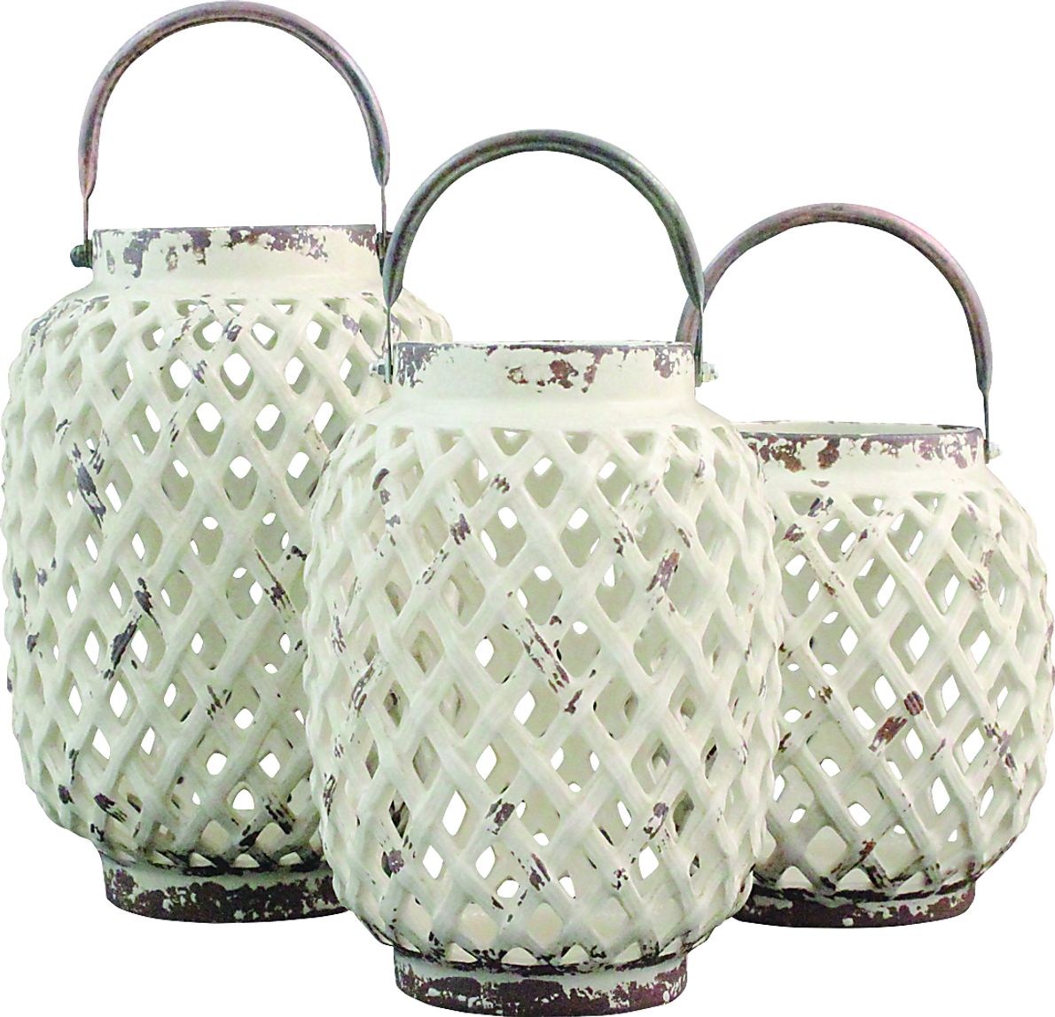 Alyda White Colors,White Set Of 3 Lantern Rooms To Go