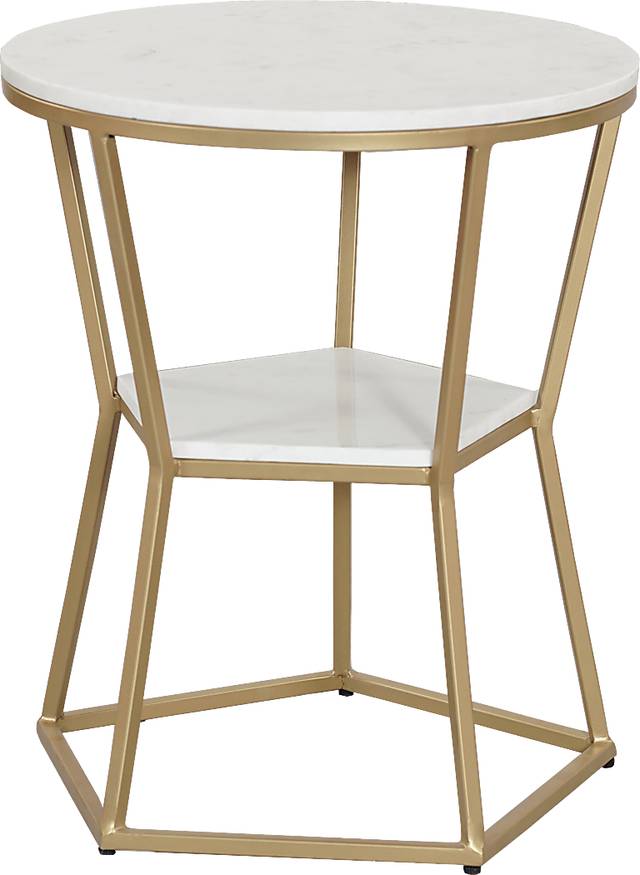 Alyenos White Accent Table - Thumbnail - Image 1
