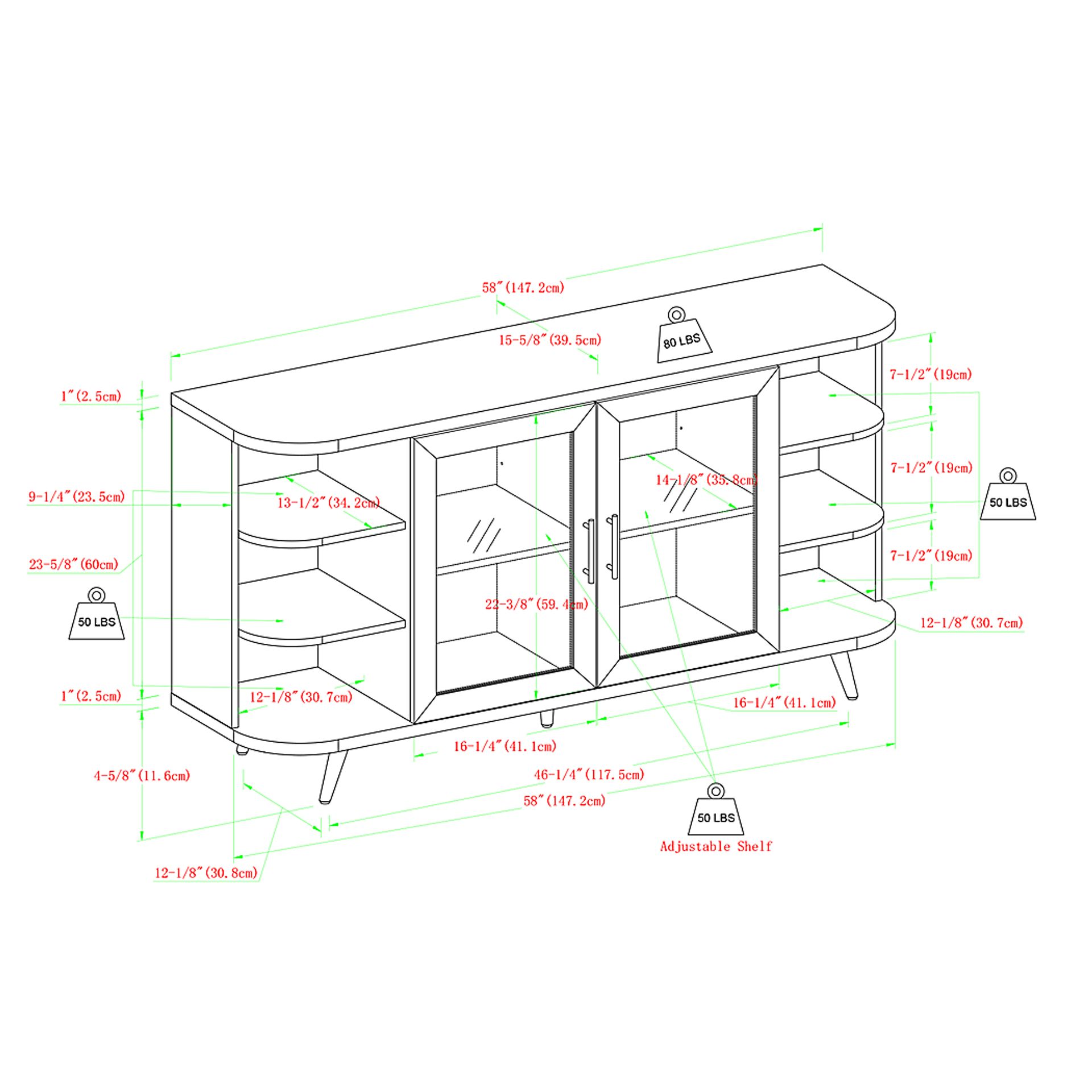 Alyford Brown Sideboard - Image 8