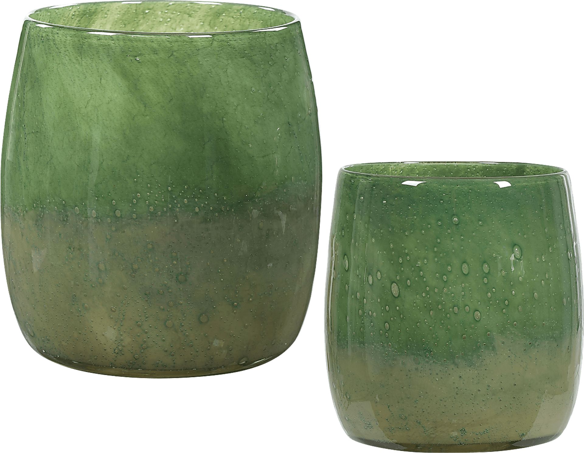 Alzora Green Vase, Set of 2 - Image 1