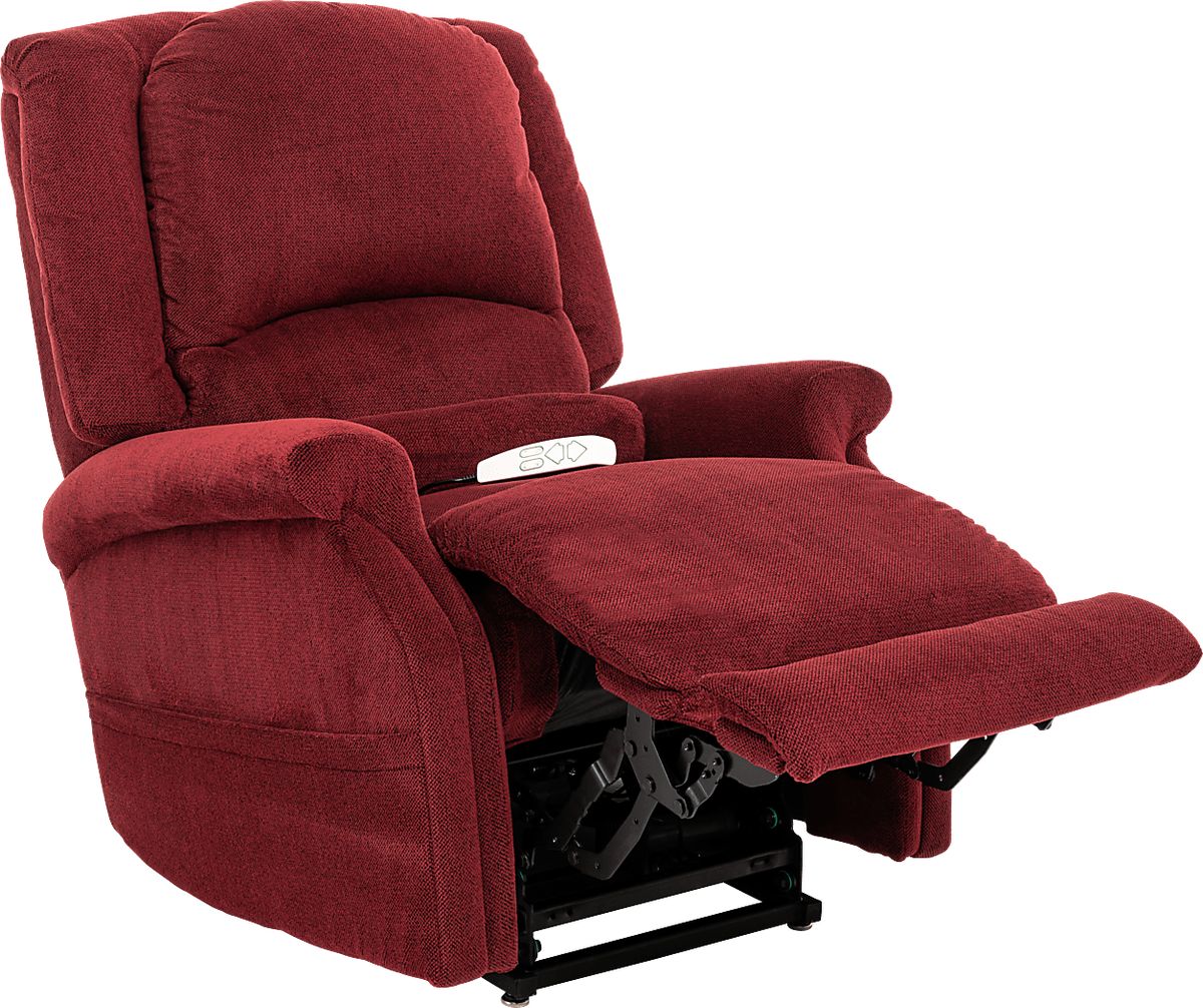 Amabell Red Polyester Fabric Power Lift Recliner Rooms To Go 2102