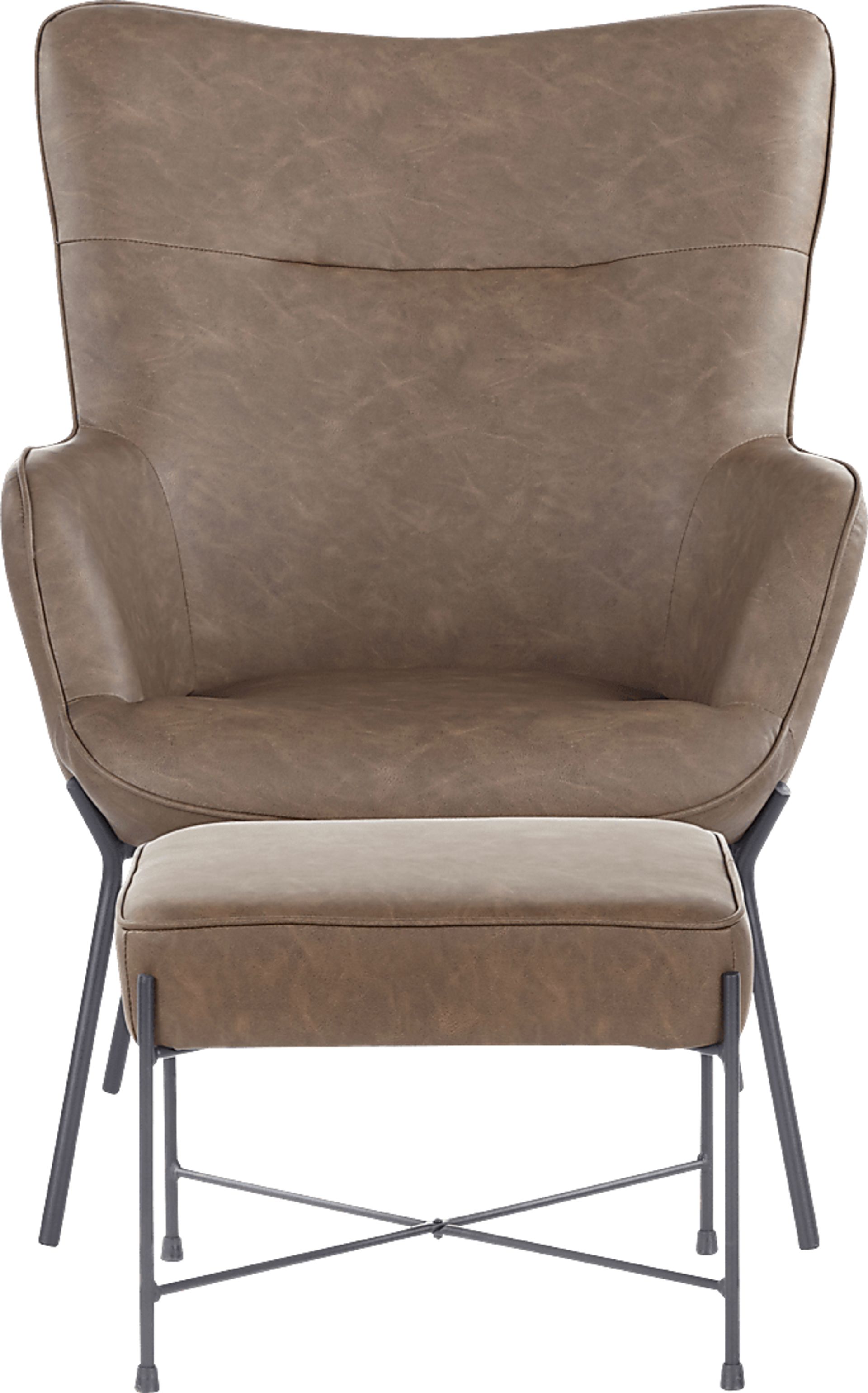 Amacker Brown Accent Chair and Ottoman - Image 5