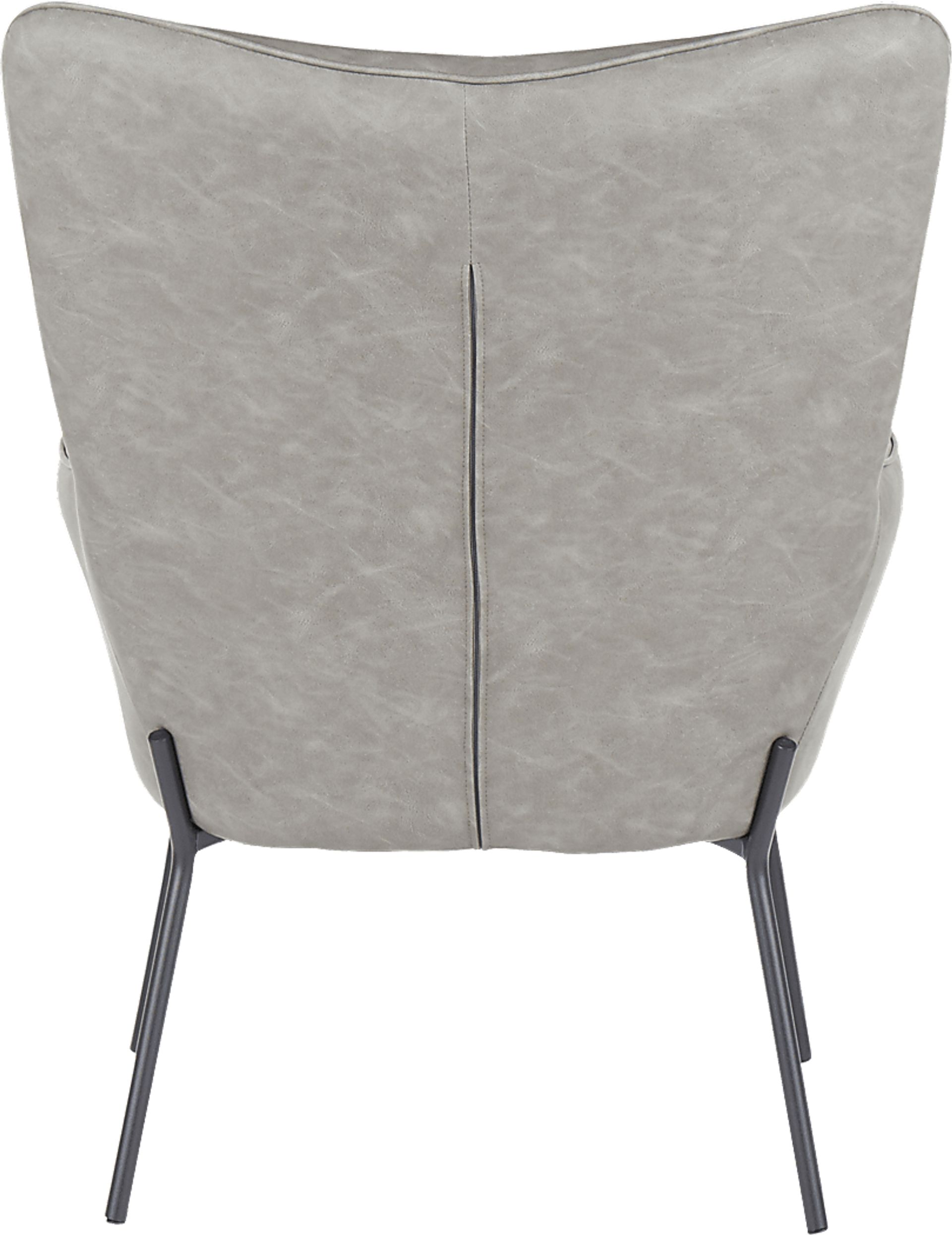 Amacker Gray Accent Chair and Ottoman - Image 4