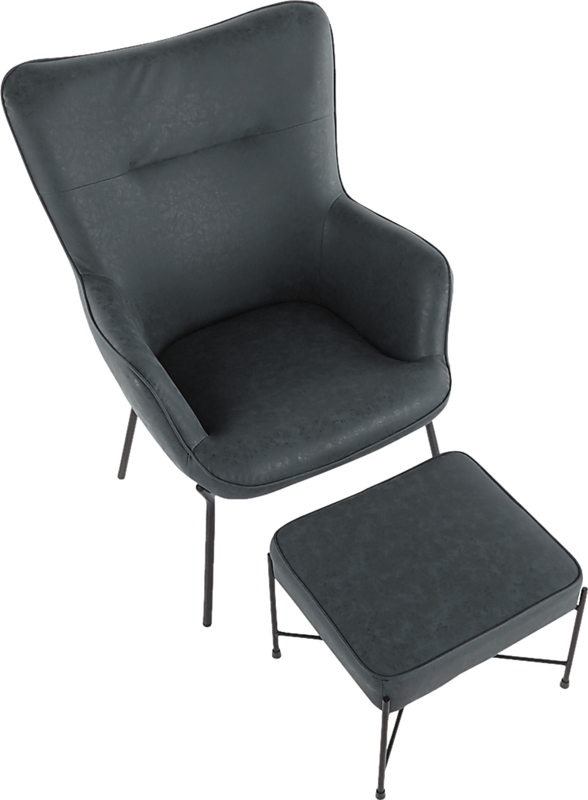 Amacker Green Accent Chair and Ottoman - Image 6