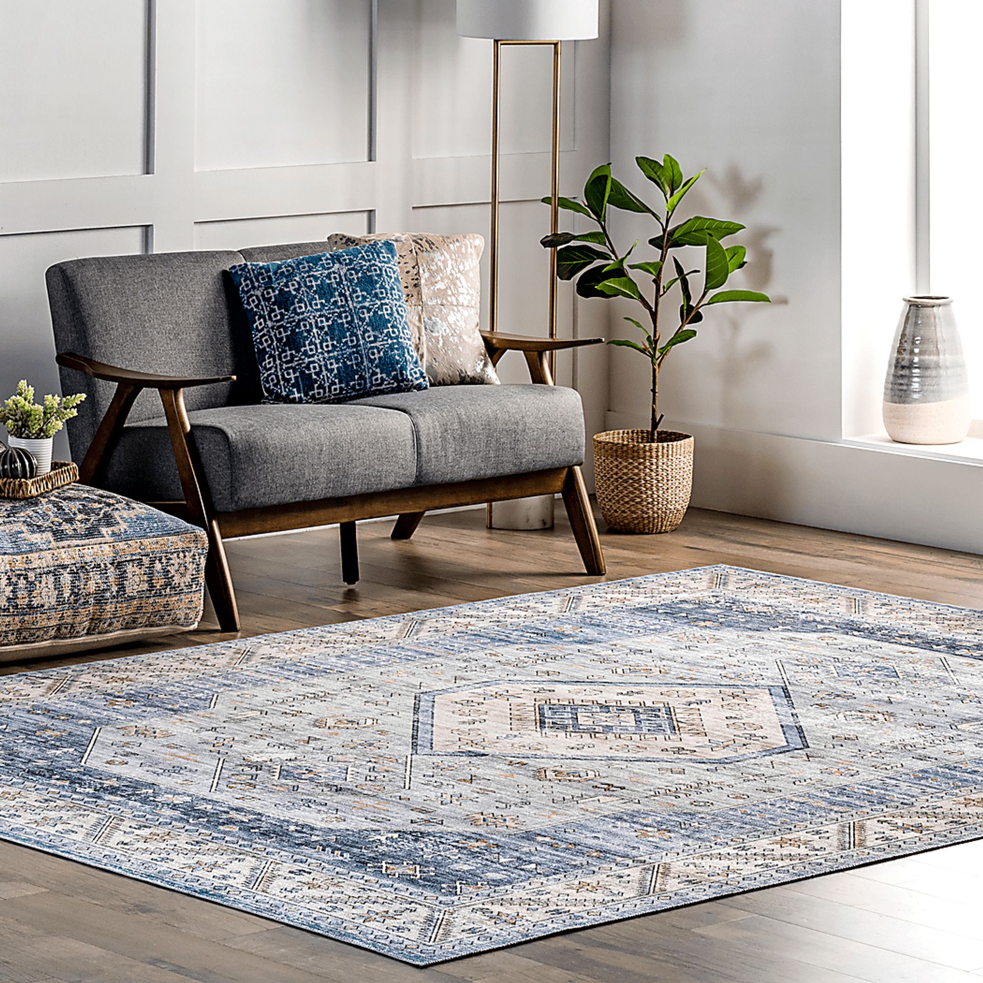 Amade Blue 4' x 6' Rug - Image 2