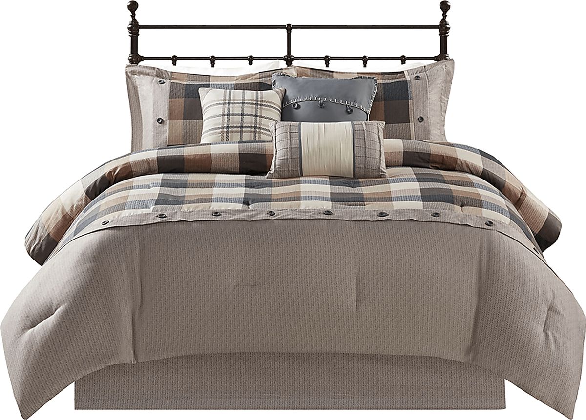 Amaeri Beige 7 Pc California King Comforter Set | Rooms To Go