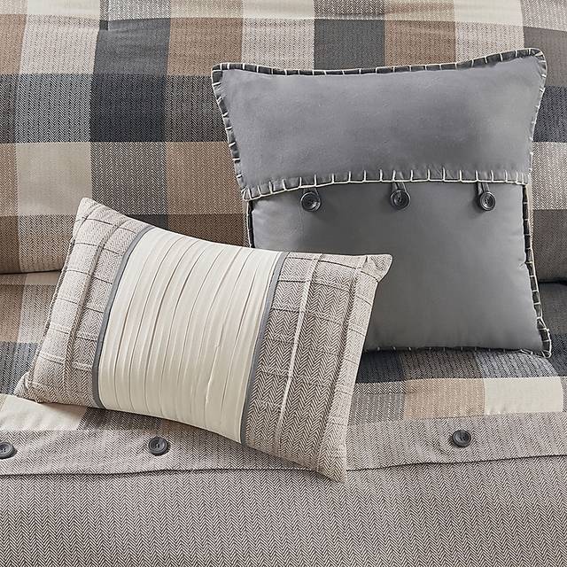 Amaeri Beige 7 pc King Comforter Set - Thumbnail - Image 13