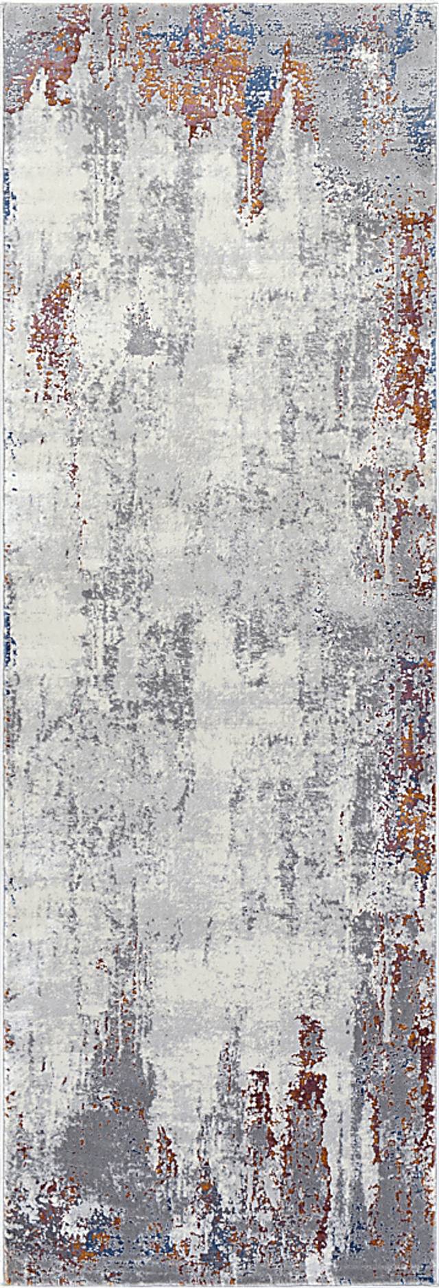 Amaira Gray 2'7 x 7'7 Runner Rug - Thumbnail - Image 1