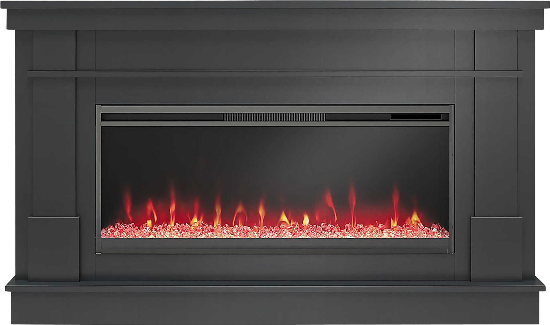 Amalarie Black 64 in. Console with Electric Fireplace - Image 5
