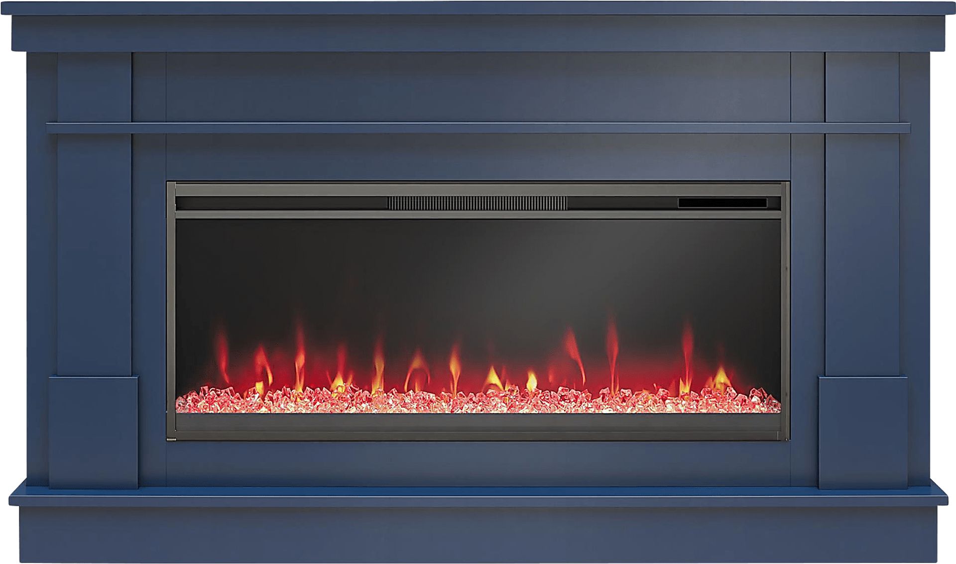 Amalarie Navy 64 in. Console with Electric Fireplace - Image 5