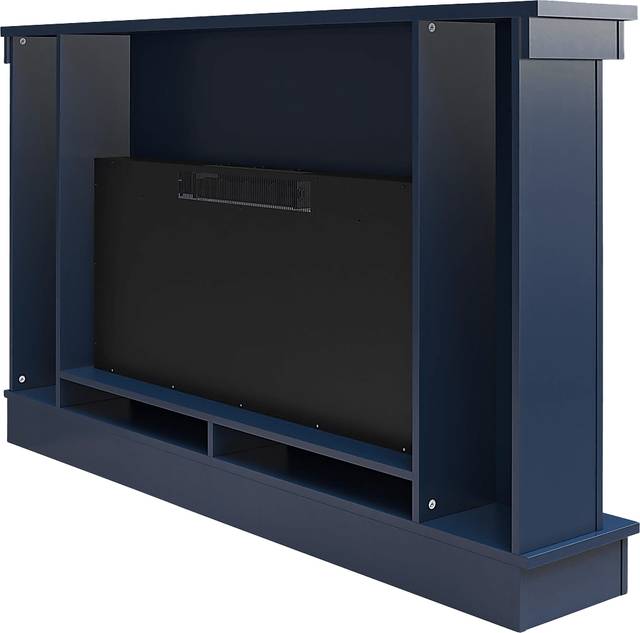 Amalarie Navy 64 in. Console with Electric Fireplace - Thumbnail - Image 6