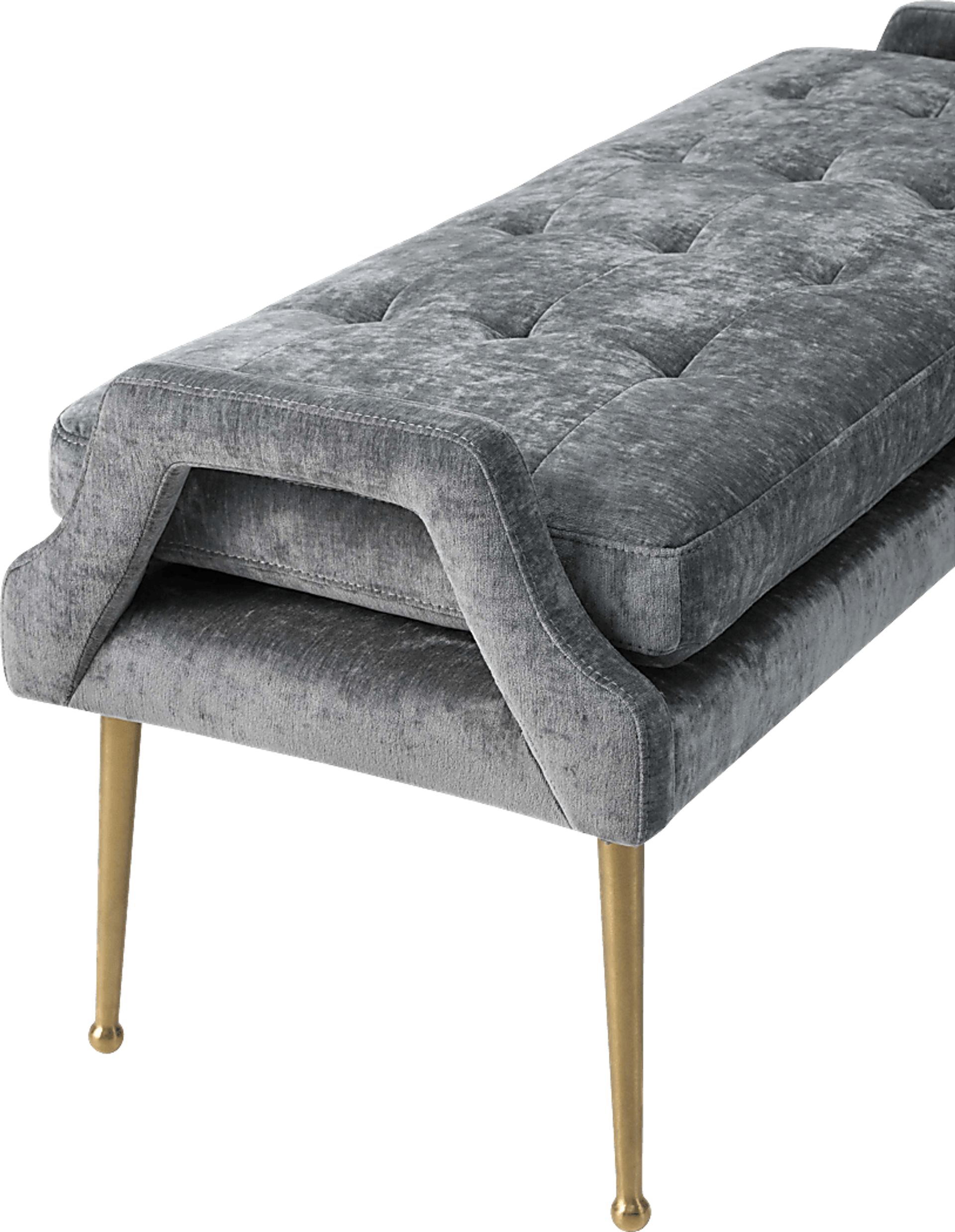 Amalea Gray Accent Bench - Image 3