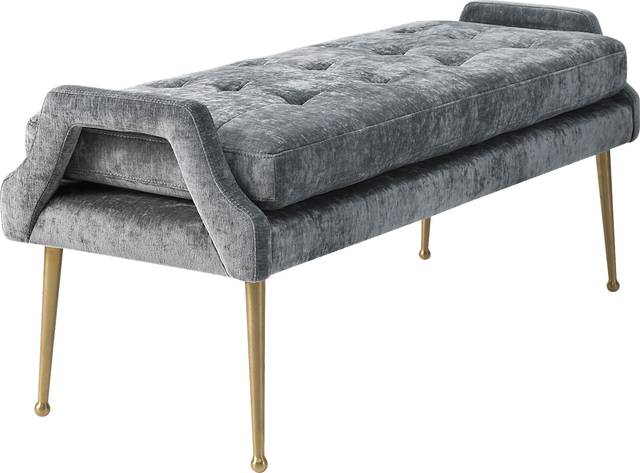 Amalea Gray Accent Bench - Thumbnail - Image 1