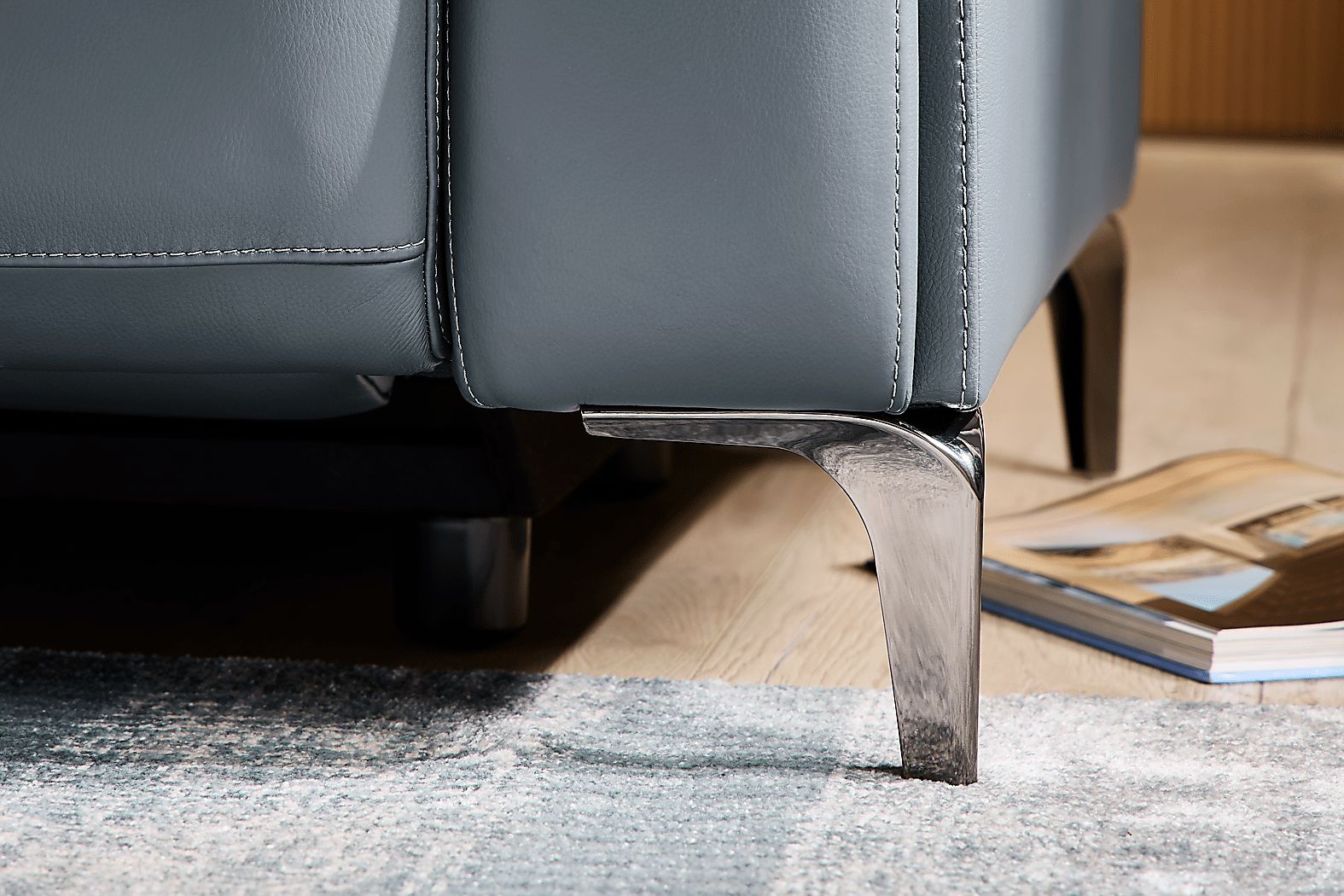 Amalfi Leather Dual Power Reclining Loveseat - Thumbnail 4
