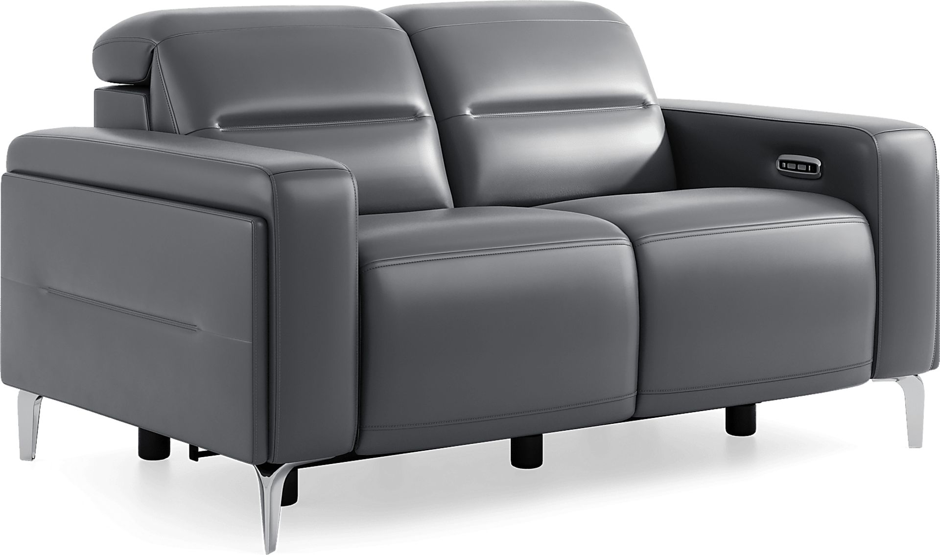 Amalfi Blue Leather 6 Pc Dual Power Reclining Living Room - Image 13