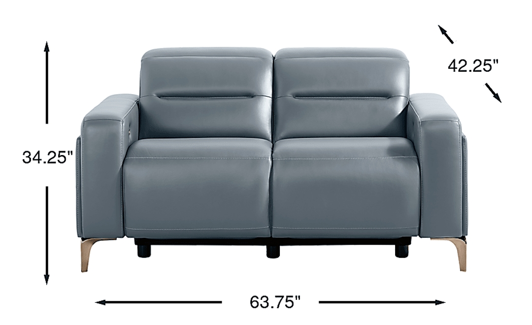Amalfi Leather Dual Power Reclining Loveseat