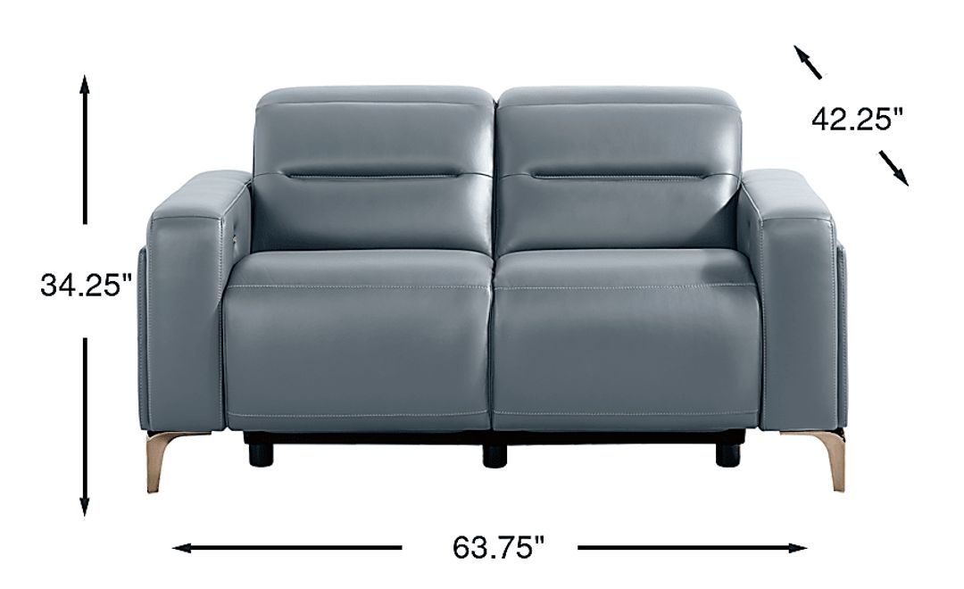 Amalfi Leather Dual Power Reclining Loveseat