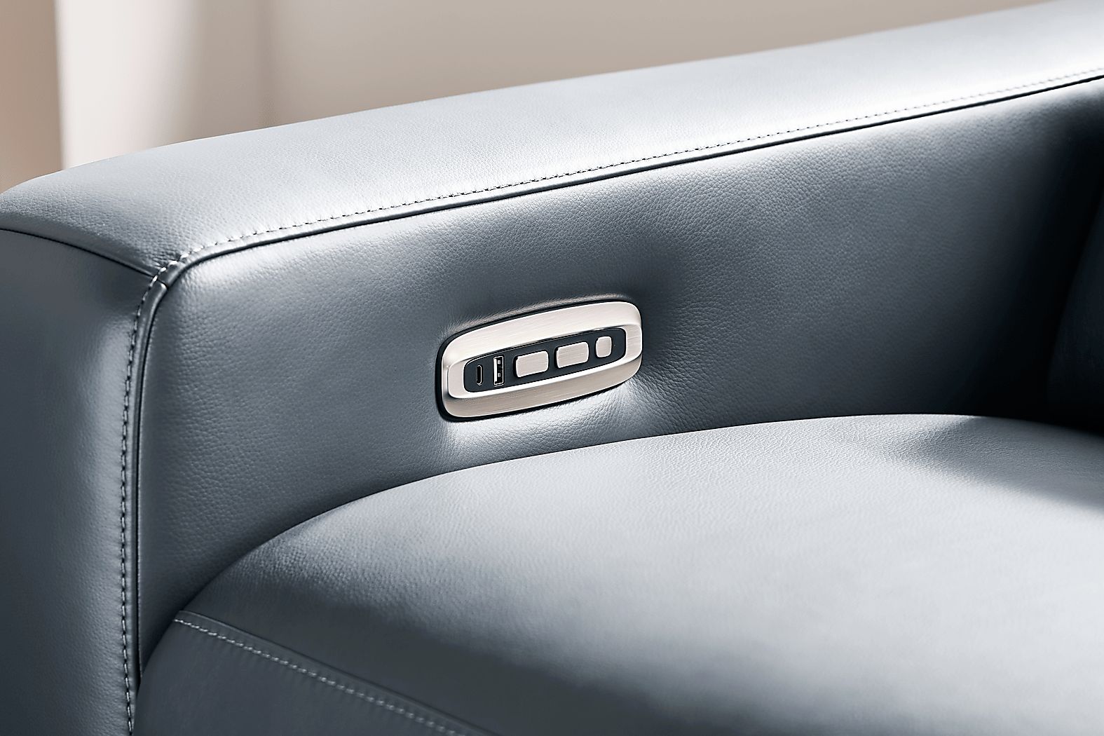 Amalfi Leather Dual Power Reclining Sofa - Thumbnail 5