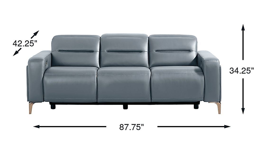 Amalfi Leather Dual Power Reclining Sofa