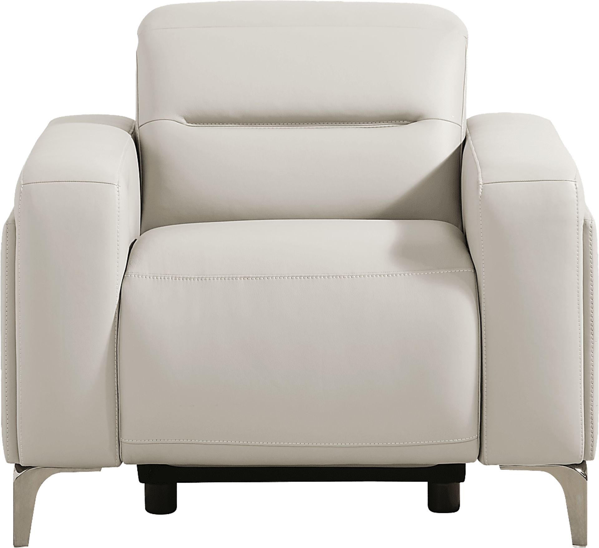Amalfi Gray Leather Dual Power Recliner - Image 2