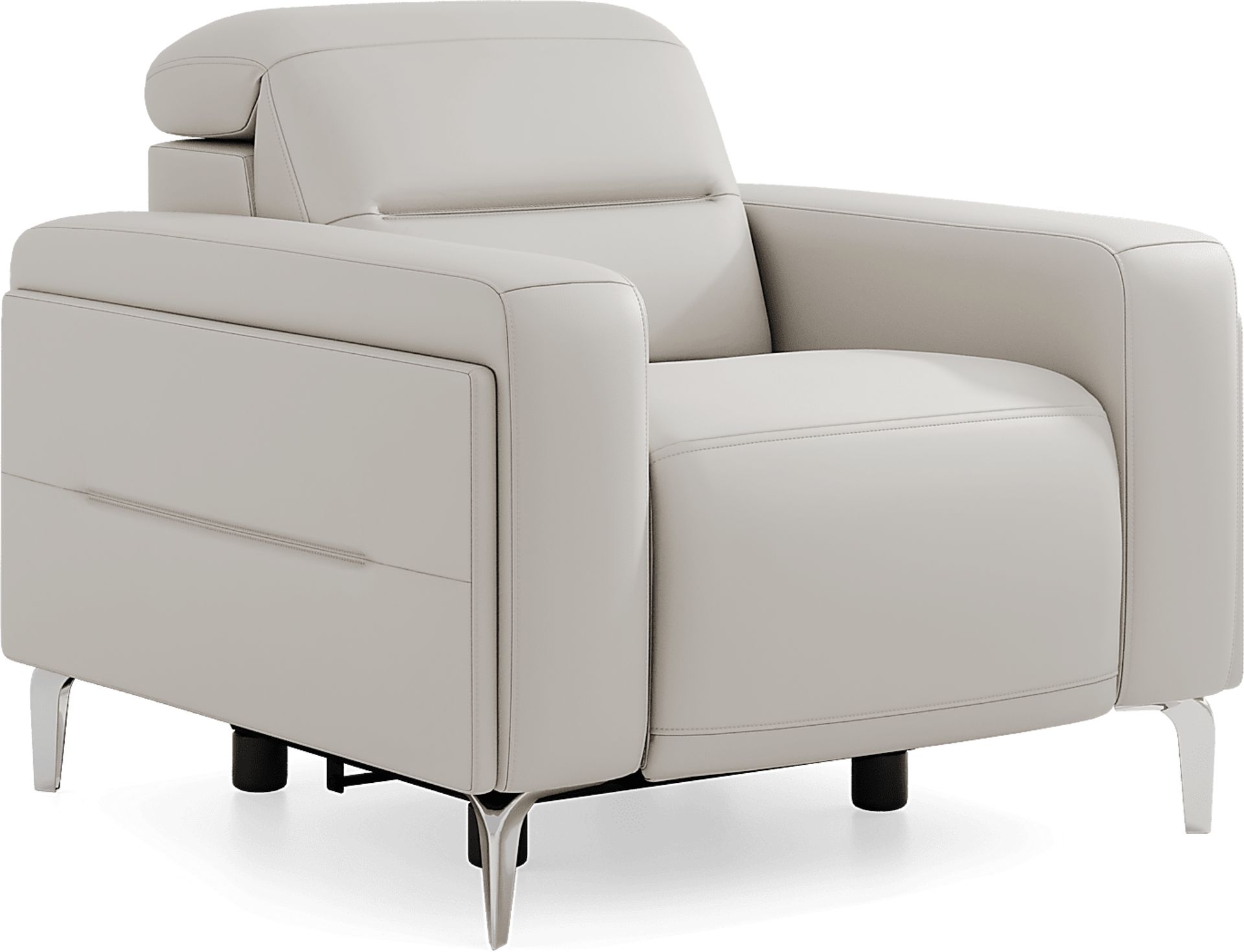 Amalfi Gray Leather 9 Pc Dual Power Reclining Living Room - Image 18