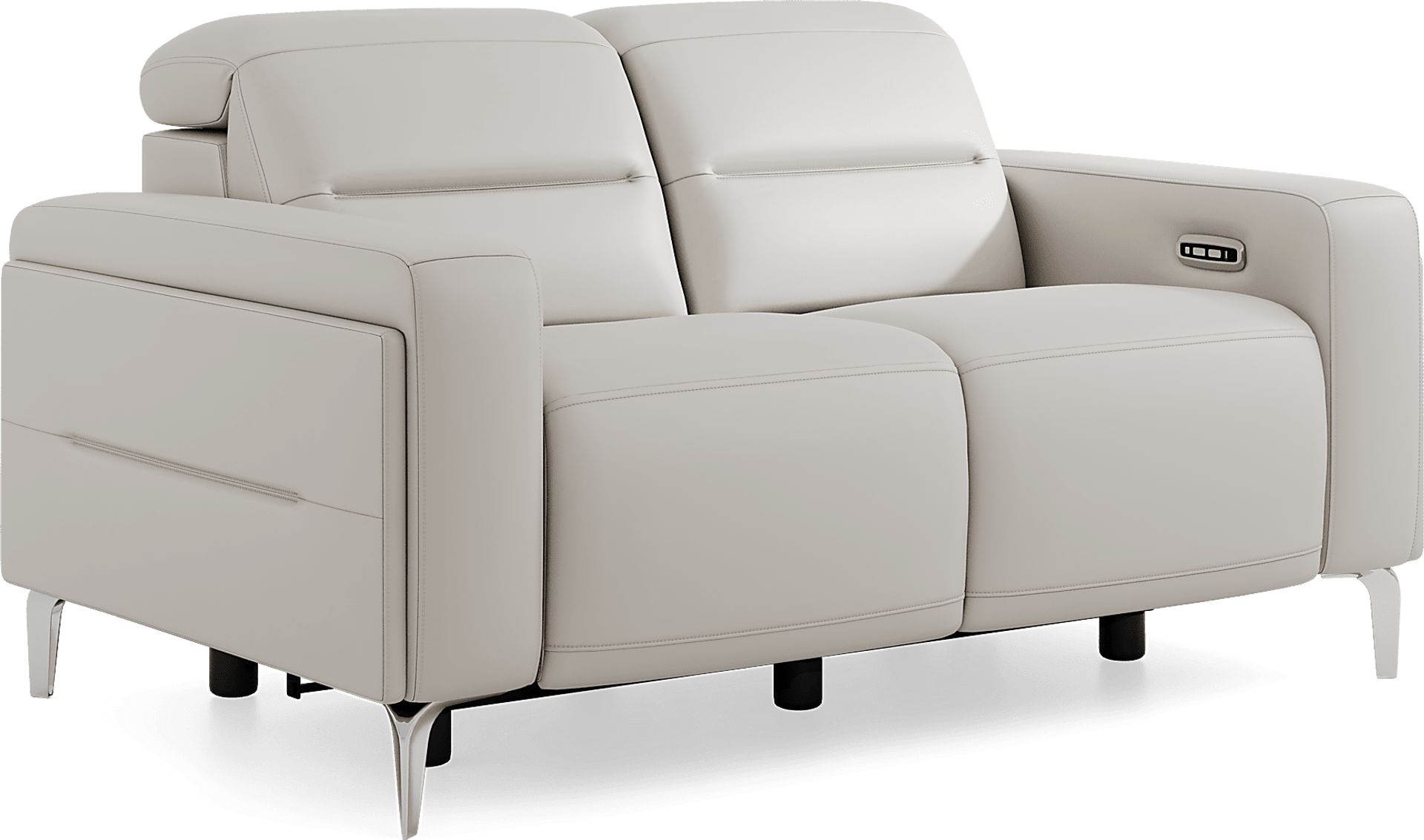Amalfi Gray Leather 9 Pc Dual Power Reclining Living Room - Image 13
