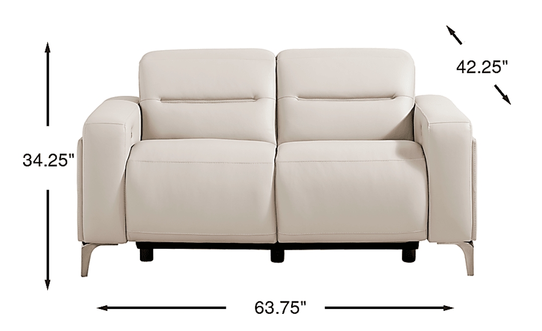 Amalfi Leather Dual Power Reclining Loveseat
